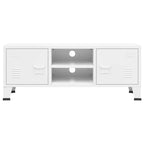 vidaXL TV Stand TV Console Sideboard TV Unit Home Media Unit Cupboard Metal - 41.3 x 13.8 x 16.5