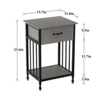 VECELO Lot de 2 tables de chevet modernes avec tiroir et étagère de rangement