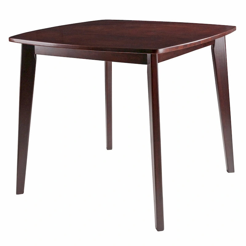 Dining Table, Walnut - 34.02 x 34.02 x 29.33 inches