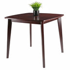 Dining Table, Walnut - 34.02 x 34.02 x 29.33 inches