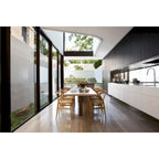 Set of 2 Natural Modern Wood Dining Chair With Back Y Arm Armchair Hemp Seat Home Restaurant Office Desk Work Kitchen