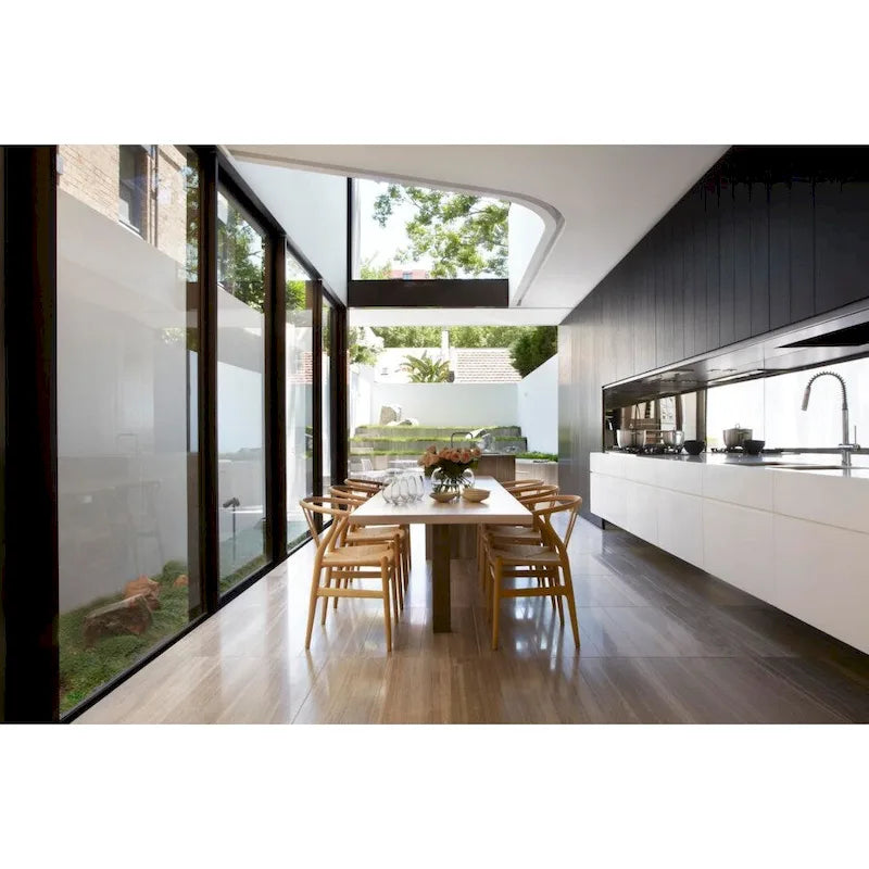 Set of 2 Natural Modern Wood Dining Chair With Back Y Arm Armchair Hemp Seat Home Restaurant Office Desk Work Kitchen