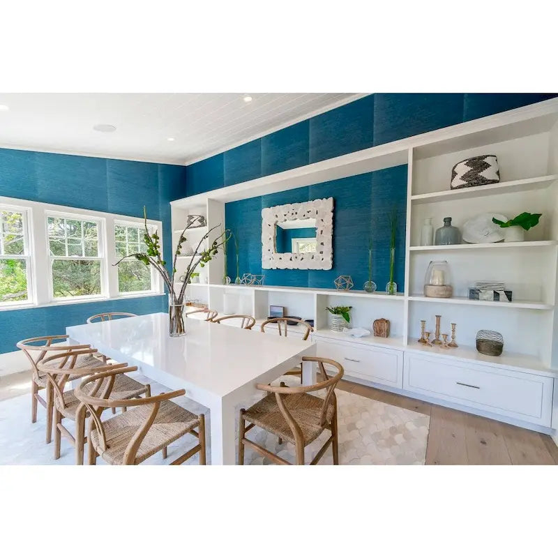 Set of 2 Natural Modern Wood Dining Chair With Back Y Arm Armchair Hemp Seat Home Restaurant Office Desk Work Kitchen