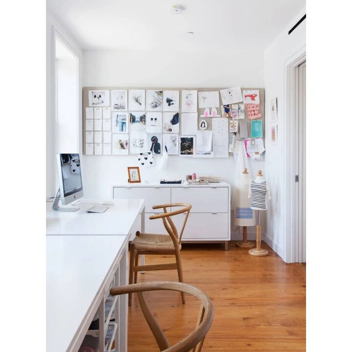 Set of 2 Natural Modern Wood Dining Chair With Back Y Arm Armchair Hemp Seat Home Restaurant Office Desk Work Kitchen