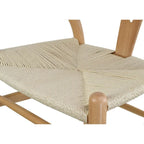 Set of 2 Natural Modern Wood Dining Chair With Back Y Arm Armchair Hemp Seat Home Restaurant Office Desk Work Kitchen