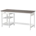 Bureau d'écriture contemporain bicolore Saint Birch Finley de 59 pouces avec rangement