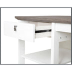 Bureau d'écriture contemporain bicolore Saint Birch Finley de 59 pouces avec rangement