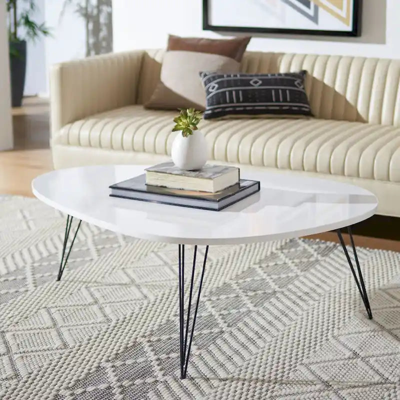 SAFAVIEH Louann Oak Finish/ Black Coffee Table - 44 x 31.5 x 15.6 - 44Wx32Dx16H