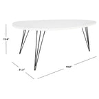 SAFAVIEH Louann Oak Finish/ Black Coffee Table - 44 x 31.5 x 15.6 - 44Wx32Dx16H