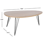 SAFAVIEH Louann Oak Finish/ Black Coffee Table - 44 x 31.5 x 15.6 - 44Wx32Dx16H