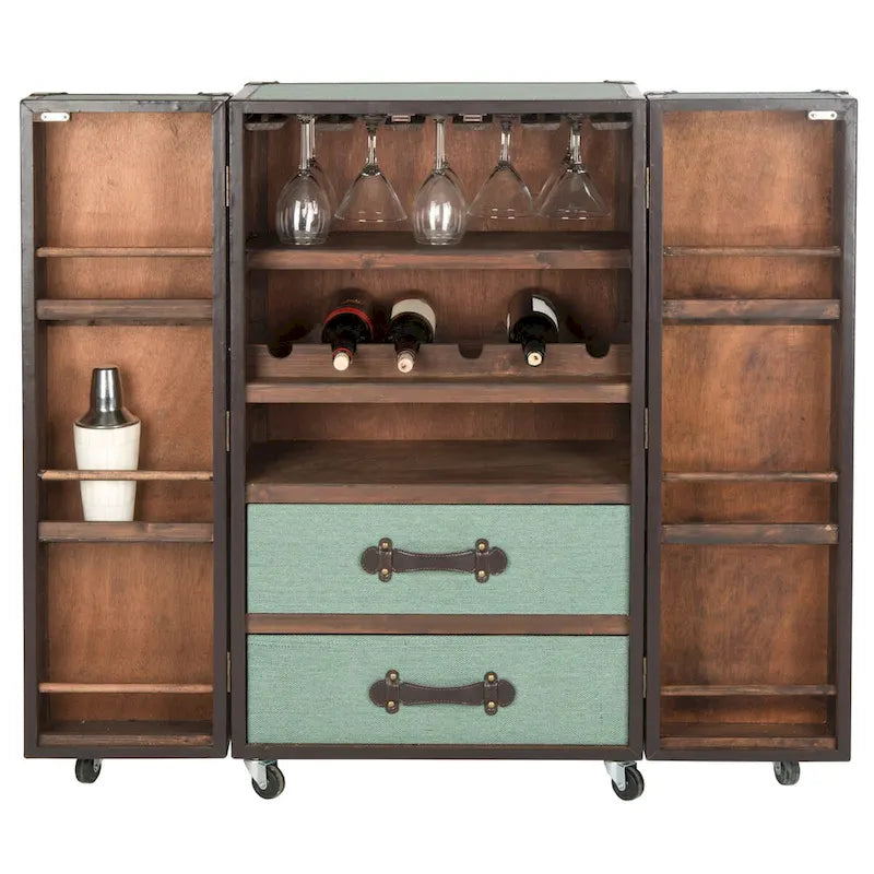 SAFAVIEH Krista Storage Beige Bar Cabinet - 23.6 x 17.7 x 42.1 - 24Wx18Dx42H