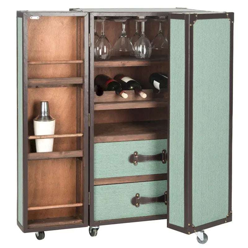 SAFAVIEH Krista Storage Beige Bar Cabinet - 23.6 x 17.7 x 42.1 - 24Wx18Dx42H