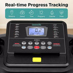 SereneLife Folding Treadmill for Home  Compact, Space-Saving, Adjustable Speed with LCD Display and Built-in Programs