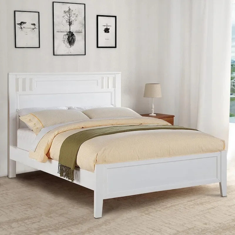 Fantastic Full Bed Wooden Finish , White