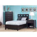 Rectangular Cutout Platform Storage Bed in Espresso