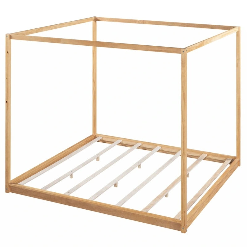 King Size Canopy Platform Bed with Support Legs