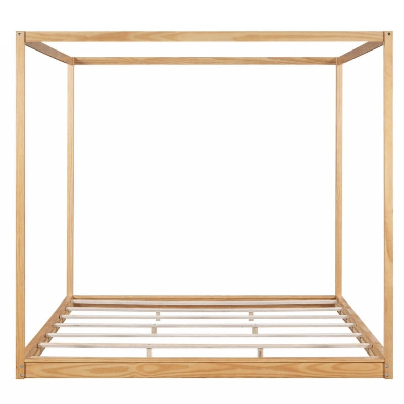 King Size Canopy Platform Bed with Support Legs