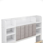 Multi-functional Full Size Bed with 4 Under-bed Portable Storage Drawers