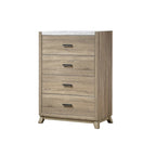 Daemon 3 Piece Light Brown Panel Bedroom Set