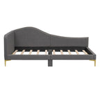 Twin Size Upholstered Daybed with Headboard and Armrest