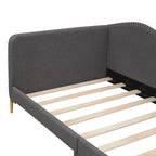 Twin Size Upholstered Daybed with Headboard and Armrest