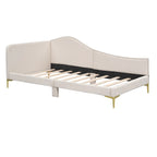 Twin Size Upholstered Daybed with Headboard and Armrest