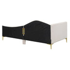 Twin Size Upholstered Daybed with Headboard and Armrest