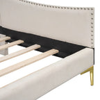 Twin Size Upholstered Daybed with Headboard and Armrest