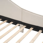 Twin Size Upholstered Daybed with Headboard and Armrest