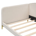Twin Size Upholstered Daybed with Headboard and Armrest