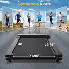 Redliro Walking Pad with Incline Under Desk Treadmill 1 Step Adjust Incline Treadmill for Home Office Portable for Walking Jogging