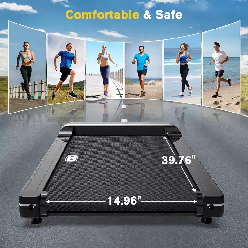 Redliro Walking Pad with Incline Under Desk Treadmill 1 Step Adjust Incline Treadmill for Home Office Portable for Walking Jogging