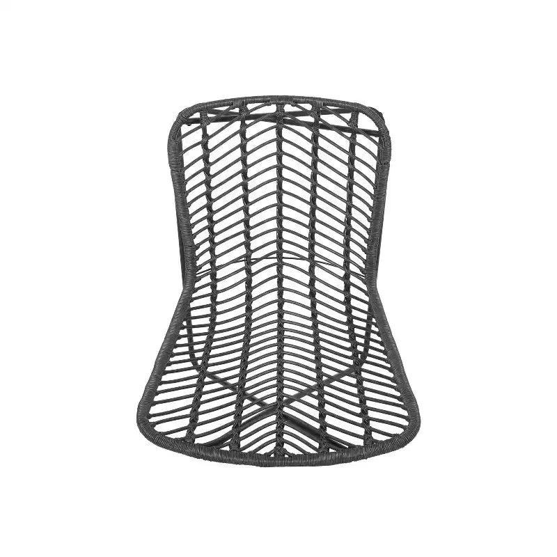 Christopher Knight Home Galtin Outdoor Wicker Accent Chairs (Set of 2) , Gray/Black