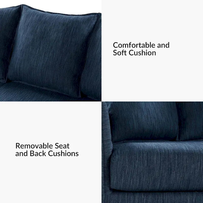 80" Slipcovered Sofa with Removable Washable Cushions