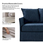 80" Slipcovered Sofa with Removable Washable Cushions