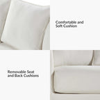 80" Slipcovered Sofa with Removable Washable Cushions