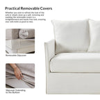 80" Slipcovered Sofa with Removable Washable Cushions
