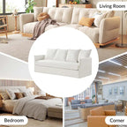 80" Slipcovered Sofa with Removable Washable Cushions