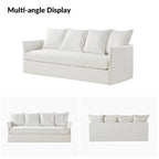 80" Slipcovered Sofa with Removable Washable Cushions