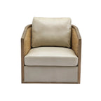 Comfortable circular sofa chair in living room, 360 degree rotating bucket club chair