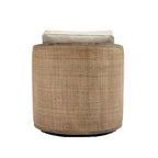 Comfortable circular sofa chair in living room, 360 degree rotating bucket club chair