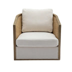 Comfortable circular sofa chair in living room, 360 degree rotating bucket club chair