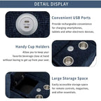 112.6 Chenille Upholstered Sectional Sofa with 2 Removable Ottoman