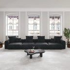 Black Corduroy Sectional Sofa Customized Sofa Couch with pillows.