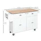 Rolling Kitchen Island on Wheels,Kitchen Cart Breakfast Bar