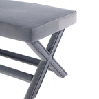 Manhattan Comfort Abigail Mid-Century Modern Velvet Upholstered Bench