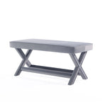 Manhattan Comfort Abigail Mid-Century Modern Velvet Upholstered Bench
