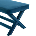 Manhattan Comfort Abigail Mid-Century Modern Velvet Upholstered Bench