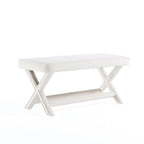 Manhattan Comfort Abigail Mid-Century Modern Velvet Upholstered Bench