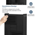 Shoe Cabinet with Wall Cabinet, Space-saving Design Foyer Cabinet with 2 Flip Drawers, Versatile Side Cabinet for Hallway, White